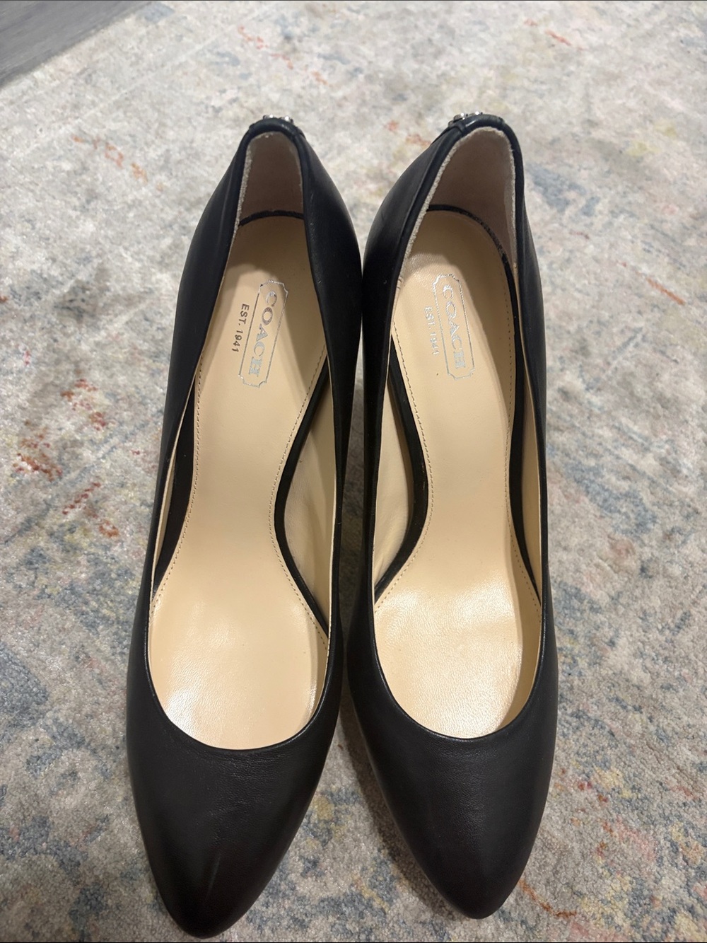 Coach Black Leather Stiletto Pumps - Picture 5 of 5